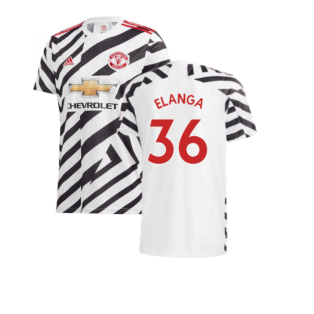 2020-2021 Man Utd Adidas Third Football Shirt (Elanga 36)