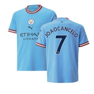 2022-2023 Man City Home Shirt (Kids) (JOAO CANCELO 7)