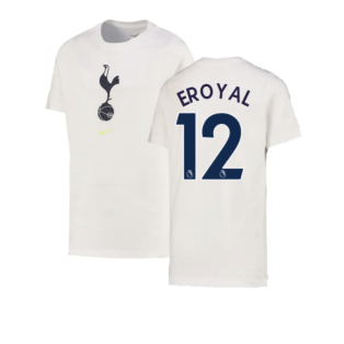 2022-2023 Tottenham Crest Tee (White) (E ROYAL 12)
