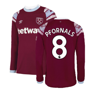 2022-2023 West Ham Long Sleeve Home Shirt (P FORNALS 8)