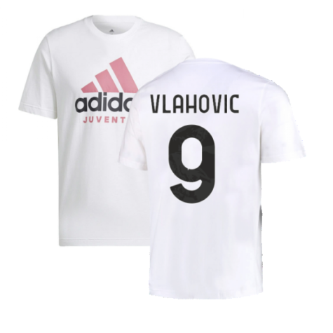2022-2023 Juventus DNA Graphic Tee (White) (VLAHOVIC 9)