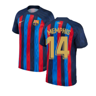 2022-2023 Barcelona Home Shirt (Ladies) (MEMPHIS 14)
