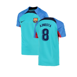 2022-2023 Barcelona Training Shirt (Aqua) (A.INIESTA 8)