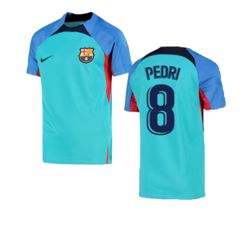 2022-2023 Barcelona Training Shirt (Aqua) (PEDRI 8)