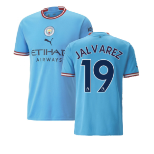 2022-2023 Man City Home Shirt (J ALVAREZ 19)