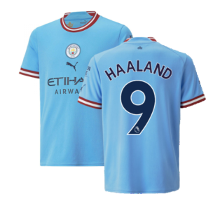 2022-2023 Man City Home Shirt (Kids) (HAALAND 9)