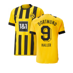 2022-2023 Borussia Dortmund Authentic Home Shirt (HALLER 9)