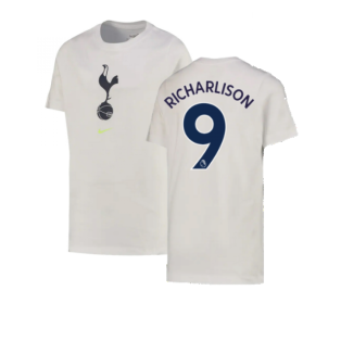 2022-2023 Tottenham Crest Tee (White) - Kids (RICHARLISON 9)