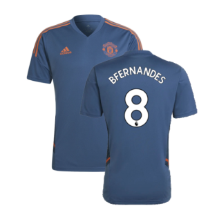 2022-2023 Man Utd Training Shirt (Blue) (B FERNANDES 8)