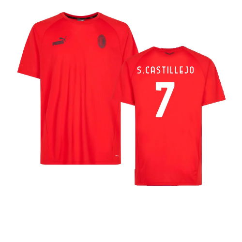 2022-2023 AC Milan Casuals Tee (Red) (S.CASTILLEJO 7)