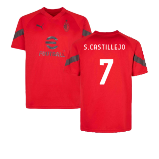 2022-2023 AC Milan Training Jersey (Red) (S.CASTILLEJO 7)