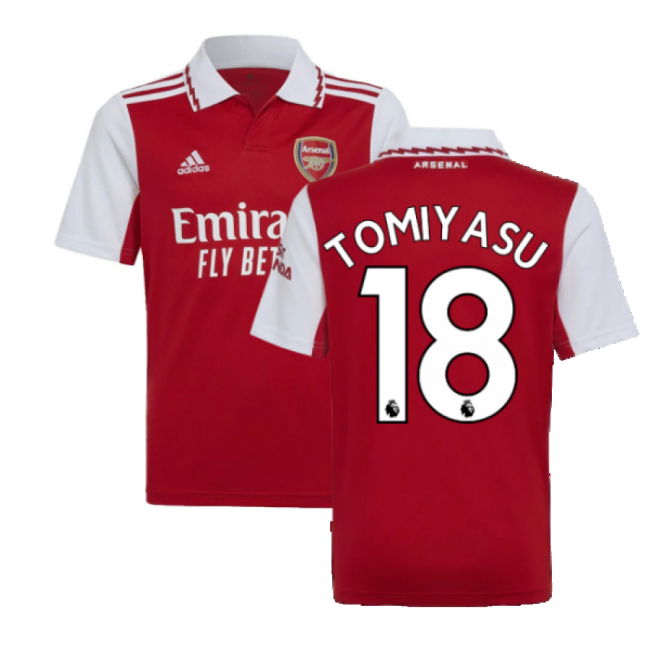 2022-2023 Arsenal Home Shirt (Kids) (TOMIYASU 18)