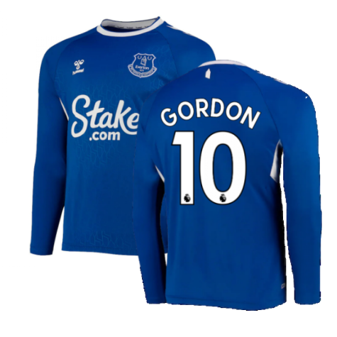 2022-2023 Everton Home Long Sleeve Shirt (GORDON 10)
