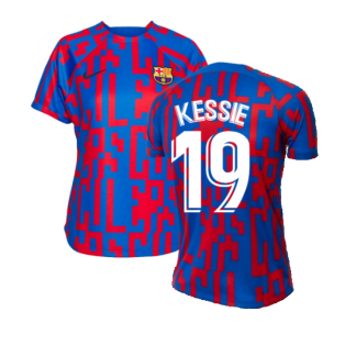 2022-2023 Barcelona Pre-Match Training Shirt (Blue) - Ladies (KESSIE 19)