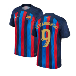 2022-2023 Barcelona Home Shirt (Kids) (LEWANDOWSKI 9)