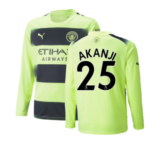 2022-2023 Man City Long Sleeve Third Shirt (AKANJI 25)