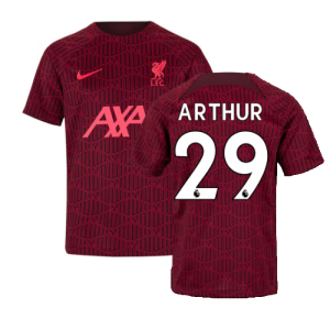 2022-2023 Liverpool Pre-Match Training Shirt (Red) - Kids (ARTHUR 29)