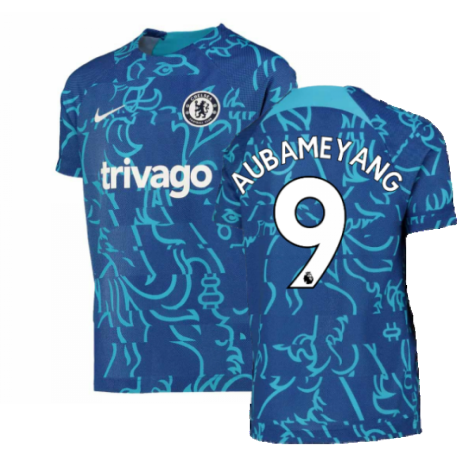 2022-2023 Chelsea Pre-Match Training Shirt (Blue) - Kids (AUBAMEYANG 9)