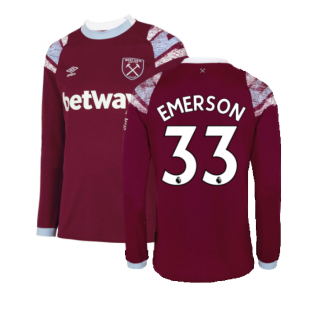 2022-2023 West Ham Long Sleeve Home Shirt (EMERSON 33)