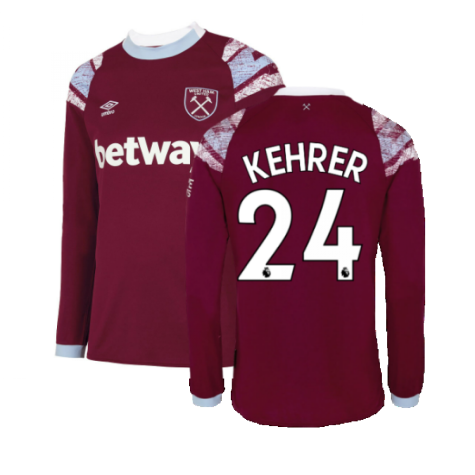 2022-2023 West Ham Long Sleeve Home Shirt (KEHRER 24)