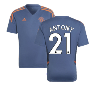 2022-2023 Man Utd Training Shirt (Blue) - Kids (ANTONY 21)