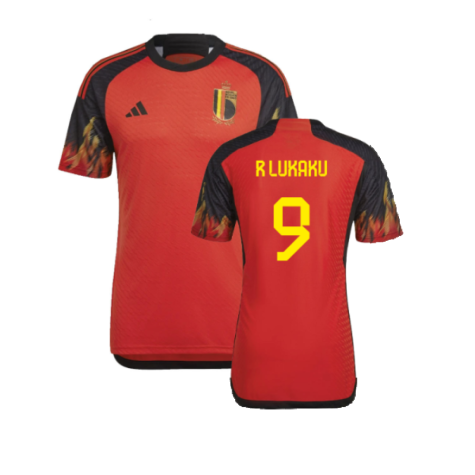 2022-2023 Belgium Authentic Home Shirt (R LUKAKU 9)