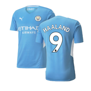 2021-2022 Man City Authentic Home Shirt (HAALAND 9)