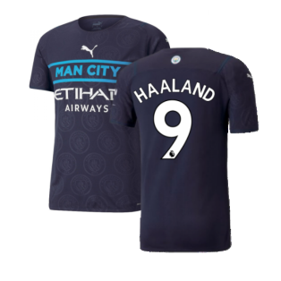 2021-2022 Man City Authentic Third Shirt (HAALAND 9)