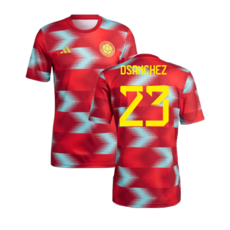 2022-2023 Colombia Pre-Match Shirt (Red) (D.SANCHEZ 23)