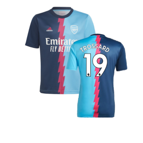 2022-2023 Arsenal Pre-Match Jersey (Blue) (Trossard 19)
