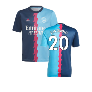 2022-2023 Arsenal Pre-Match Jersey (Blue) (Jorginho 20)