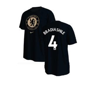 2022-2023 Chelsea Crest Tee (Black) (B Badiashile 4)