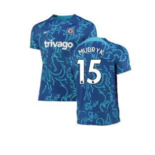2022-2023 Chelsea Pre-Match Training Shirt (Blue) (Mudryk 15)