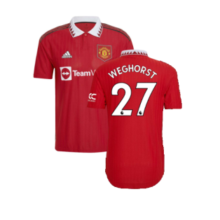 2022-2023 Man Utd Authentic Home Shirt (Weghorst 27)