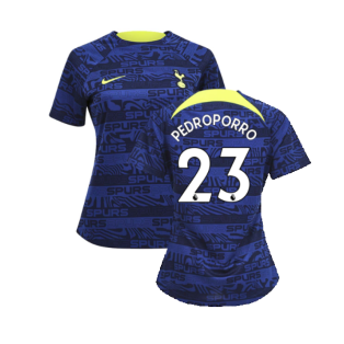 2022-2023 Tottenham Pre-Match Training Shirt (Indigo) - Ladies (Pedro Porro 23)