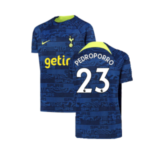 2022-2023 Tottenham Pre-Match Training Shirt (Indigo) (Pedro Porro 23)