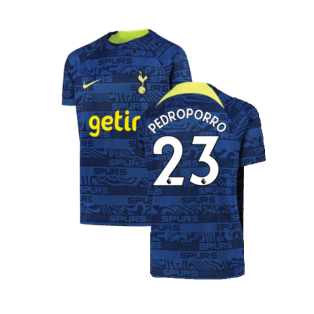 2022-2023 Tottenham Pre-Match Training Shirt (Indigo) - Kids (Pedro Porro 23)
