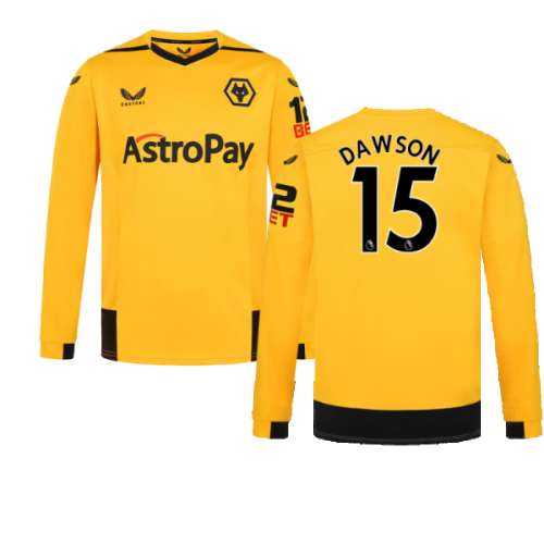 2022-2023 Wolves Long Sleeve Home Shirt (Dawson 15)