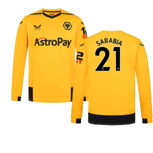 2022-2023 Wolves Long Sleeve Home Shirt (Sarabia 21)