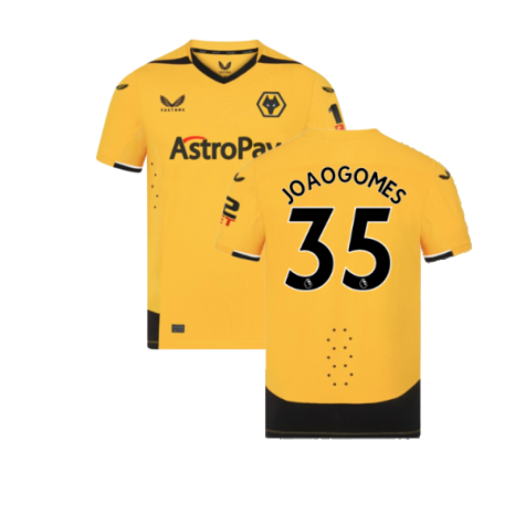 2022-2023 Wolves Home Pro Jersey (Joao Gomes 35)