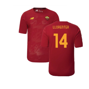 2022-2023 Roma Pre-Game Warmup Jersey (Home) (Llorente R 14)