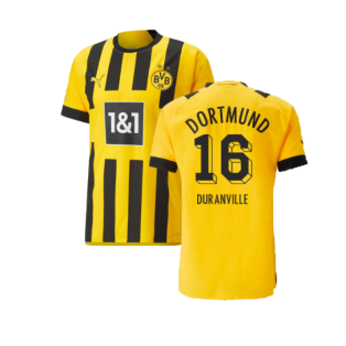 2022-2023 Borussia Dortmund Authentic Home Shirt (Duranville 16)