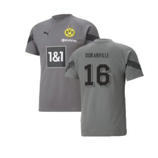 2022-2023 Borussia Dortmund Training Jersey (Smoked Pearl) (Duranville 16)