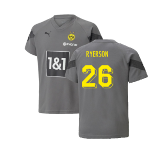 2022-2023 Borussia Dortmund Training Jersey (Smoked Pearl) - Kids (Ryerson 26)