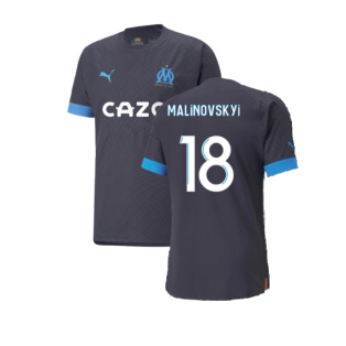 2022-2023 Marseille Authentic Away Shirt (Malinovskyi 18)