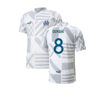 2022-2023 Marseille Pre-Match Jersey (White) (Ounahi 8)