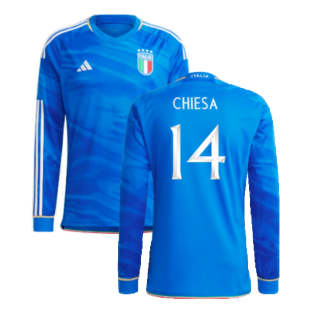 2023-2024 Italy Home Long Sleeve Shirt (CHIESA 14)