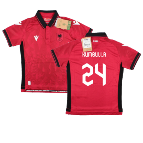 2023-2024 Albania Home Authentic Shirt (Kids) (Kumbulla 24)