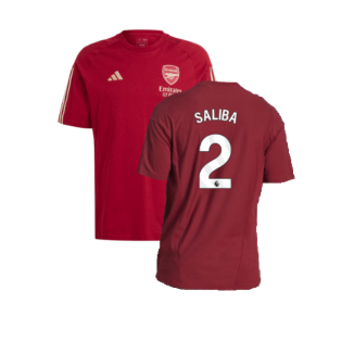 2023-2024 Arsenal Training Tee (Red) (Saliba 2)