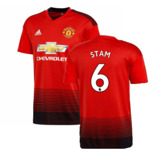 2018-2019 Man Utd Adidas Home Football Shirt (Stam 6)